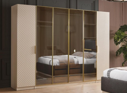 Elegant Wardrobe in the Bedroom luxurious Wood Furniture Cabinets Wardrobe